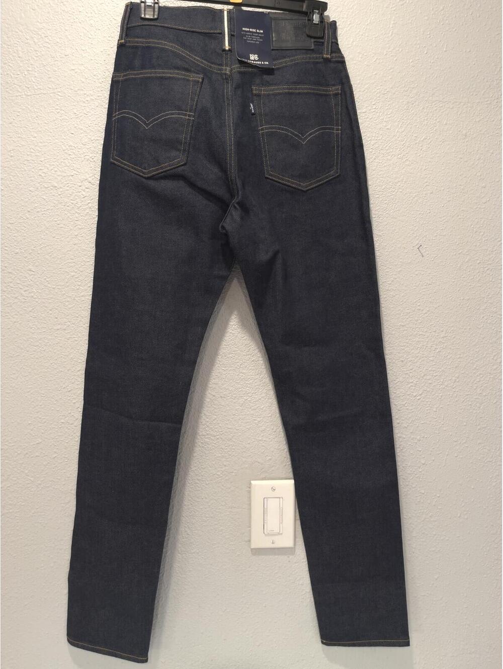 Levi's Japanese Selvedge High Rise Slim Jeans 27x31 NWT $248 - Picture 2 of 8